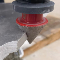 Mèches de routeur à doigt en diamant brasées sous vide Yidada (couteau en forme de V) pour Drilling-20mm de maçonnerie/tailles 35mm/50mm pour marbre de granit