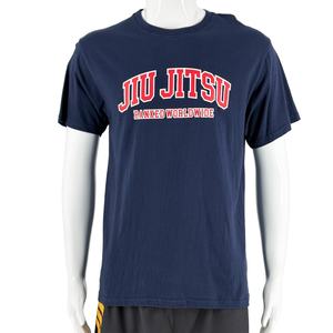 Fight Topic T-shirt à manches courtes en coton 100% bleu foncé pour le Jiu Jitsu brésilien, MMA et arts martiaux - Product Image 5