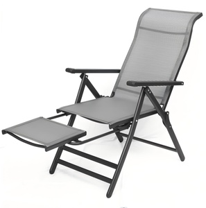 Silla Plegable Ligera con Respaldo Ajustable, Silla Reclinable Transpirable de Malla para Balcón, Camping y Espacios Pequeños - Product Image 1