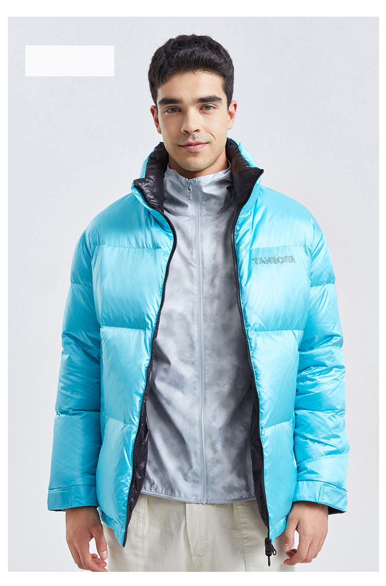 Áo khoác ngoài trời mùa đông dành cho nam Quần áo ngắn 2 mặt 100% Polyester 9