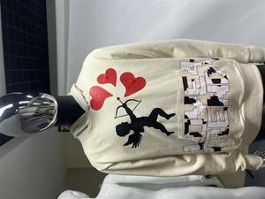 WOUDEYOU giapponese Retro tinta <span class=keywords><strong>con</strong></span> risvolto felpa classe uniforme maglietta personalizzazione gocciolante luminoso stampa top - Product Image 4