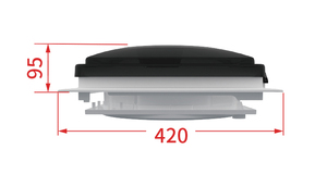 Ventilador de Techo Manual ARANA DC 12V/24V para Caravanas, Barcos y Autocaravanas, Material ABS Resistente, Ahorro de Energía, para Exteriores - Product Image 2