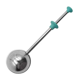 New Design Push-Type Metal Tea Infuser Ball Stainless Steel Tea Strainer For Loose Leaf Tea Tool