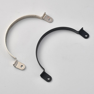 Platinum Link Curved Cabinet Handle Bar Metal Black And <b>Silver</b> Modern Simple Design For Cabinet <b>Doors</b> - Product Image 1