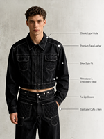 Ensemble de vêtements sur mesure pour hommes, veste et pantalon en jean surdimensionnés imprimés respirants, style hip-hop