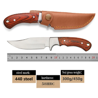Couteau droit Bochen ER-052 avec manche en bois diamanté, gravé au laser, pour bricolage, EDC, camping, chasse, extérieur, cadeau, couteau à lame fixe, vente en gros