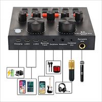 Professionelles BM800 Kondensatormikrofon-Set mit LED-Beleuchtung, Geräuschunterdrückung, V8 Live-Soundkarte, Mikrofonarm und Pop-Filter