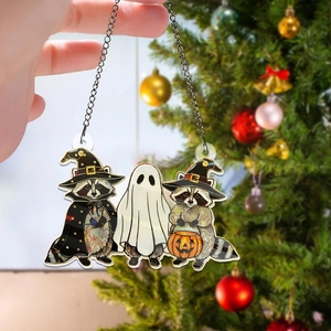 <span class=keywords><strong>Trampa</strong></span> de luz explosiva de Halloween para ventana colgante mapache fantasma diseño Acrílico - Product Image 4