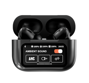 Audífonos Inalámbricos TWS con Pantalla Táctil LCD, Cancelación Activa de Ruido (ANC) y ENC, Alta Calidad de Sonido - Product Image 1
