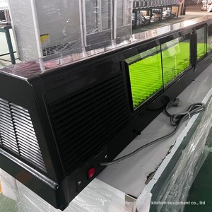 Thương mại một lớp duy nhất nhiệt độ cong kính Sushi hiển thị mát <span class=keywords><strong>Countertop</strong></span> Tủ bảo quản - Product Image 3