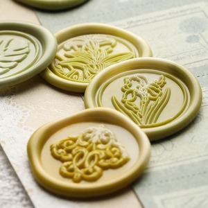 Nouvelle série de tampons à cire ronds en cuivre pour sceller les papiers et décorer les journaux - Product Image 4