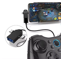 Adaptateur OTG 2-en-1 USB 3.0 femelle vers Micro USB mâle et Type-C mâle Connecteurs sortie DC pour tablette et téléphone mobile