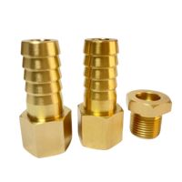 Raccord de tuyau de jardin en laiton avec filetage femelle NPT 1/8 1/4 1/2 3/8, connecteur en cuivre, adaptateur, embout cannelé