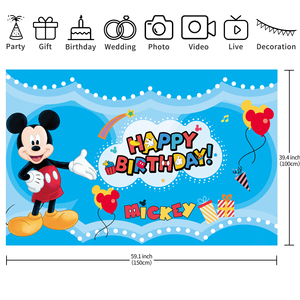 Artículos de Fiesta Promocionales, Pancarta de <span class=keywords><strong>Mickey</strong></span> Mouse, Fondo de Decoración para Fiesta de Cumpleaños, Fondo de Minnie Mouse - Product Image 6