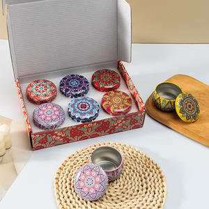 Luxury Custom Scented Candle Can Soy Wax Metal Tin <b>Box</b> Mint Candy Metal Can Lip Balm Container - Product Image 6