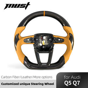 Pour <span class=keywords><strong>Audi</strong></span> Q3 Q5 Q7 Q8 S5 SQ5 S3 RS3 RS5 Quattro TDI volant en Fiber de carbone chauffant personnalisé intérieur de voiture sportive 2016-2024 - Product Image 2