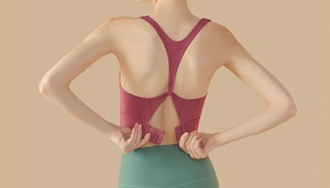 Sujetador Deportivo <span class=keywords><strong>de</strong></span> Moda para Mujer con Escote Profundo en U, Copas Fijas, <span class=keywords><strong>3</strong></span> Corchetes y Soporte Medio, Ideal para <span class=keywords><strong>Yoga</strong></span> - ¡Gran Oferta! - Product Image 3