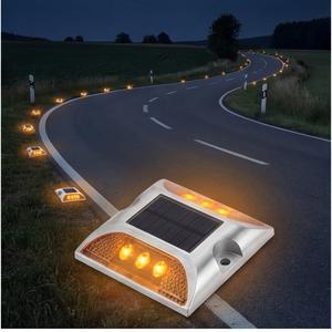 Détacheur de voie optique double face en aluminium robuste, borne solaire routière pour la guidage d'entrée en rondelée - Product Image 2