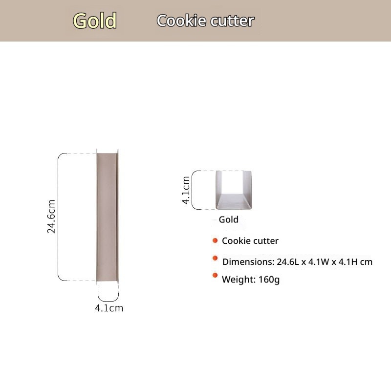Grand moule à biscuits épais (or) en forme de U