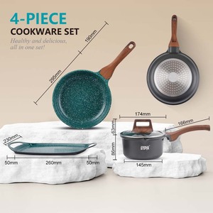 Winning Star Cross-Border Exclusive Kitchen Cookware <b>Set</b>: Multifunctional Non-stick Pan for Fried Rice, Hot <b>Pot</b>, Grilled Meat, a - Product Image 3