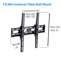 Pabrik Memproduksi Braket Dinding TV Tilt Profesional Berkualitas Tinggi, VESA 400x400, Cocok untuk TV Layar Datar hingga 55 Inci.