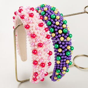 عصابة رأس فاخرة جديدة لعام <span class=keywords><strong>2026</strong></span> مزينة باللؤلؤ للنساء الأنيقات، إكسسوار شعر عصري بتصميم كلاسيكي مرصع باللؤلؤ للفتيات - Product Image 2