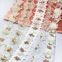 Grosir Bunga Pernikahan Kupu-kupu DIY Tipe Baru Buatan Tangan Pita Jaring Berenda Pakaian Dekorasi Rumah Tekstil Renda Trim
