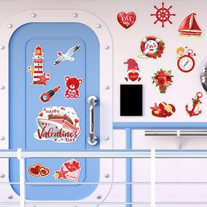 Aimant promotionnel pour réfrigérateur, décoration magnétique transfrontalière pour la Saint-Valentin, pour portes de voitures et garages, thème voyage maritime - Product Image 3