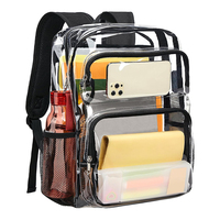 Sac à dos transparent de haute qualité personnalisé, grande capacité, sac de voyage, sac de rangement, sac à dos transparent en PVC imperméable