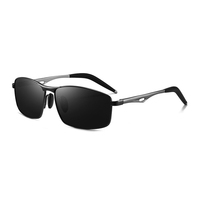 Nouvelles lunettes de soleil polarisées pour hommes, à changement de couleur, créatives, carrées, en métal, pour la conduite et la pêche