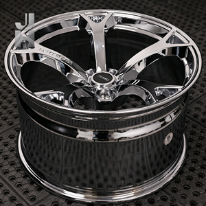 ล้อฟอร์จ JIUHU 5x114.3 5x112 5x120 สำหรับ 350z 370z สีเงินโครเมียม Nismo V1 รุ่น G37 Q50 - Product Image 2