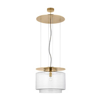 Suspension Nordique en Verre Transparent, Luminaire Moderne de Luxe en Laiton pour Plafond, Idéal Salon, Hôtel, Maison, Villa, Restaurant, Lustre