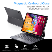 Étui Magic Keyboard pour iPad Pro 12.9 pouces 2022-6th / 2021-5th / 2020-4th / 2018-3rd Gen avec Trackpad Multi-Touch avec rétro-éclairage