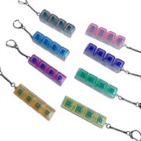 LED Erwachsenen-Fidget-Clicker Leuchtender Würfel Mechanischer Tasten-Clicker Stressabbau Geschenk für Neujahr