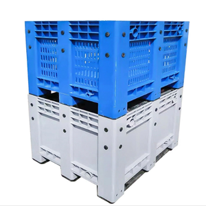 Plastic HDPE PP Collapsible Foldable Folding Warehouse Large Bulk Storage Bin Containers Equipment Pallet Box