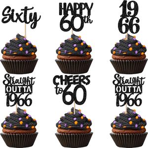 Décorations de gâteau Joyeux <span class=keywords><strong>Anniversaire</strong></span> pour 30e et 50e Anniversaires et Anniversaires de Mariage - Décorations de Fête avec Textes et Slogans Imprimés Joyeux 30e <span class=keywords><strong>Anniversaire</strong></span> Straight Outta - Product Image 5