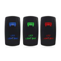 Interrupteur à bascule LED étanche IP65 20A 12V 5 broches ON-OFF SPST, gravé au laser, qualité marine, montage sur panneau, ABS+PC supérieur