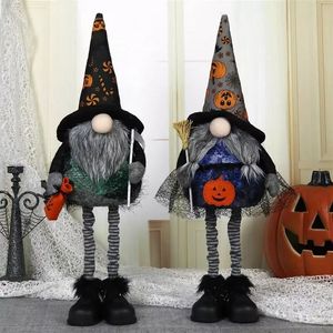 Adorable Juego de Gnomos de Halloween con Luz, 2 Piezas, Brujas de Peluche Brillantes para Decoración de Chimenea - Product Image 2