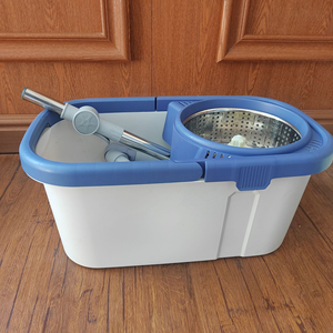 Système de nettoyage de sols pour carreaux stratifiés et céramiques, serpillière double usage humide/sèche et kit <span class=keywords><strong>essoreur</strong></span> avec <span class=keywords><strong>seau</strong></span> - Product Image 4