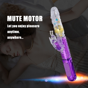 Frauen-Vibrator mit Schmetterlingsform, 6 Vibrationsmodi und 8 Geschwindigkeiten, Großer <span class=keywords><strong>Dildo</strong></span> mit Rotierenden Perlen - Product Image 3