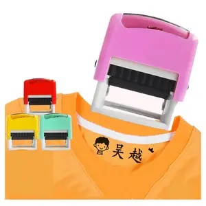 Colorful Self Inking Stamps Plastic Clothing Name Stamps Personalized Children Name Clothes Stamps