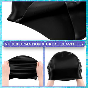 Bonnet de bain en silicone personnalisé avec impression, bonnets de bain imperméables avec clip pour les oreilles et le <span class=keywords><strong>nez</strong></span> - Product Image 5