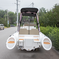 Bateau semi-rigide en fibre de verre Liya 17 pieds (5,2 m) avec coussins solaires et table en FRP, capacité de 10 personnes, bateau d'appoint pour croisières en famille