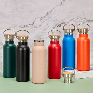 500ml 600ml 750ml 1L Thermos con coperchio in bambù borraccia portatile da viaggio per sublimazione - Product Image 3
