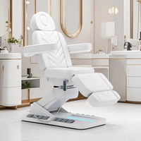 Meubles de salon haut de gamme blanc 4 moteurs Table de massage et lit moderne luxe électrique réglable pivotant lit de beauté cosmétique