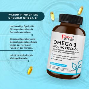 Extraits d'huile de poisson oméga 3 de qualité supérieure, oméga 3 pour la santé cardiaque et des articulations saines chez les adultes, complément d'huile de poisson oméga 3 - Product Image 5