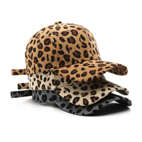 Gorra de Béisbol de Pana con Estampado de Leopardo, Ajustable, de 6 Paneles, de Alta Calidad, para Deportes al Aire Libre