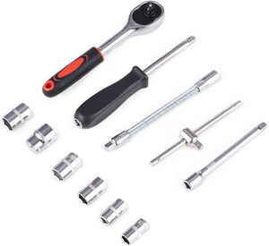 46-Piece Auto Repair Tool <b>Set</b> Quick Small Fly Ratchet <b>Screwdriver</b> Combination With Hard Case Plastic Hand Tool Kit 46pcs Mechani - Product Image 2