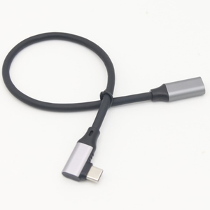 Câble personnalisé Gen2 USB 3.1 à angle de 90 degrés, extension mâle-<span class=keywords><strong>femelle</strong></span> Type-C, 20 Gbps, charge rapide, câble PVC pour microphone/haut-parleur/moniteur - Product Image 4