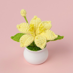 Flor de Orquídea Marte Tejida a Mano, Artesanía de Lana, Decoración Floral para el Hogar, Decoración de Escritorio, para Regalo y Exhibición de Temporada - Product Image 3